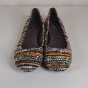 B.O.C Colorful Striped Yarn Casual Bohemian Chic Everyday Slip On Flats Shoes